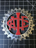 Automobile Club De L’ile De France Paris French Red Enamel Car Badge