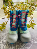 Columbia Snow Hill Youth Kid Size 3 Snow Boots Blue Pink Lollipop Eur 34 in Box