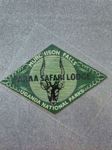 Paraa Safari Lodge Uganda National Parks Luggage Label Sticker Murchison Falls