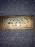 Bahrain Regency Inter-Continental Hotel Vintage Luggage Tag lbl0631