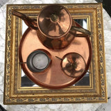 Stunning Vintage 4pc ODI NT SOLID COPPER TEA COFFEE SET