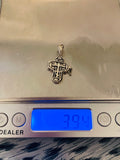 Vintage Signed Sterling Silver 925 Cross Religious Crucifix Pendant Locket 3.94g