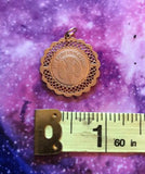 12k Gold Filled My Confirmation REA Disc Charm Pendant Weighs 2.25g