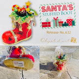 Art Form Designer Santa’s Stuffed Boot Holiday Christmas Trinket Box New #632