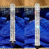 Sterling Silver 925 Round + Princess Cut CZ Triple Row 7” Tennis Bracelet