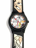 Rare Fossil Japan Warner Brothers WB Looney Tunes Watch - Runs!