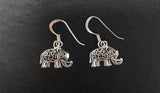 Handmade Sterling Silver Elephant Drop Earrings