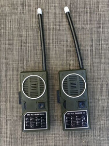 Vintage Two-Way Transcom 514 Walkie Talkies Green Morse Code Set Of 2 Korea