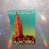 Vintage Hotel De La Mamounia Marrakech Luggage Sticker Label