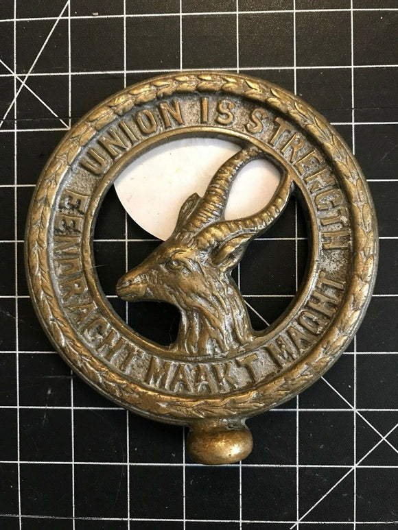 Union is Strength South Africa Military Car Badge