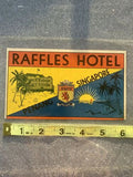 Raffles Hotel Penang Singapore Malaysia Luggage Label Original Unused Rare