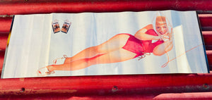 Vintage WW2 Pirate Cigarettes Wills Advertising 30" Pinup Girl Art Poster Rare