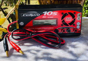 Red Black Cellpro 10s Dual Channel Lithium Power Balancing Charger 10-16V Input