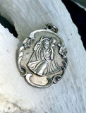 Vintage Sterling Silver St. Christopher Be My Guide Religious Pendant