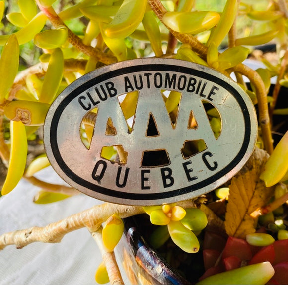 AAA Club Automobile Association Auto Quebec CAA Metal Car Badge