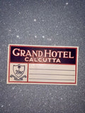 Grand Hotel Calcutta Original Unused Advertising Luggage Label Sticker Rare