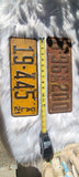 Antique California Black & Yellow Metal 1921 & 1925 License Plate Lot Set of 2