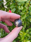 Vintage Sterling Silver Siam Thai Spiritual Round Spherical Charm Pendant 6.3g