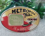 Vintage Metropole Hotel Luggage Sticker Label Angola Sa Da Bandeira