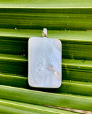 Vintage Mother of Pearl Sterling Silver 925 Signed Indonesia “A” Charm Pendant