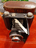 Rare Vintage Minolta Semi 1 Folding Camera W/Case 75MM f3.5 Patent Nippon Crown