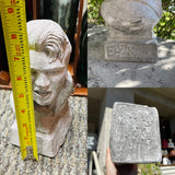Vintage Elvis Presley Elvis the King Stone Carving Art Sculpture Bust Decor