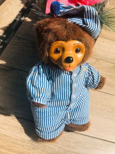 Original Robert Raikes Bears Blue Striped Pajamas PJ's Benjamin #5456 Teddy Bear