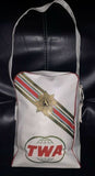 Vintage TWA Airlines Flight Bag Carry On Tote Trans World Airlines