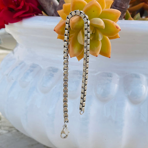 Tiffany & Company Signed Sterling Silver 925 Venetian Box Chain Bracelet 15.7g