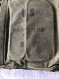 Vintage WWII 1940’s US Navy USN ND Mark IV Gas Mask & Original Canvas Carry Bag