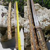 Rare Antique Thai Gold Gilded Jewel Encrusted Ceremonial Sword & sheath
