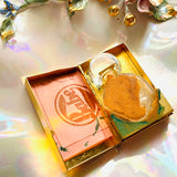 Vintage “Babe” Brand Petite Glass Perfume Bottle Gold Tone Metal Keep Safe Box