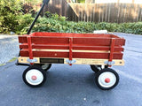 Wagoneer 36 All Terrain Wooden Red & White Metal Steel Wagon with wood sides