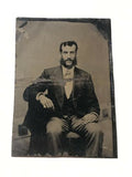 Rare Antique Tin Type Photograph Of A Man