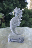 Waterford Signed Crystal Figurine Memento Seahorse Sculpture 7” Tall