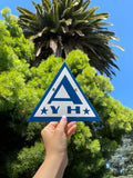 Triangle Youth Hostels of America Porcelain Collectible Rare Triangular Sign