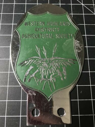Western Highlands District Agricultural Society Car Badge