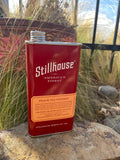 Stillhouse Spirits Co Americas Finest Peach Tea Whiskey Red Tin Red Empty Bottle