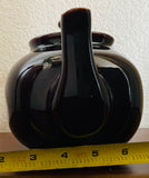 Beautiful Vintage Glossy Dark Chocolate Brown Glazed Tea Pot