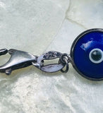 Vintage Blue Evil Eye Sterling Silver Guarding Bracelet