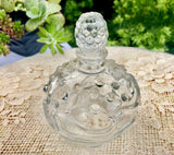 Vintage Glass Splashing Wave Design Perfume Bottle Made In France