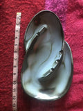 Vintage Frankoma Pottery F203 Teardrop Ashtray Blue Woodland Moss Ash Tray