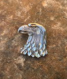 Estate Sterling Silver 925 Etched Eagle Pendant Charm