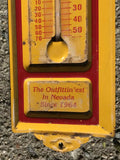 Rare Vintage D Bar M Western Store Nevada Red + Yellow Metal Thermometer Working