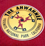 Vintage Ahwahnee Hotel Luggage Label Tag Yosemite National Park California