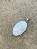 Vintage Sterling Silver 925 Mother of Pearl Abalone Island Scene Pendant 8.9g