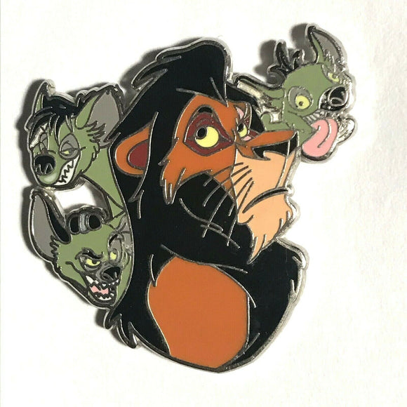 Lion King SCAR with Hyenas SHENZI BANZAI & ED Disney Villain Pin