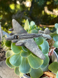 Vintage Metal Collectible Military Aviation Star Airplane Patriotic Brooch Pin