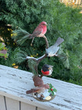 Winter Quartlet National Geographic Danbury Mint Birds in a Tree Sculpture 2001