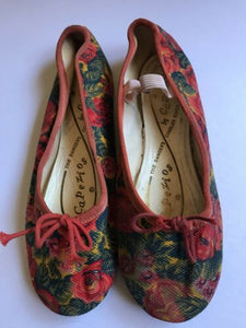 Flower Pattern Capezio Ballet Shoes Size 5.5 M